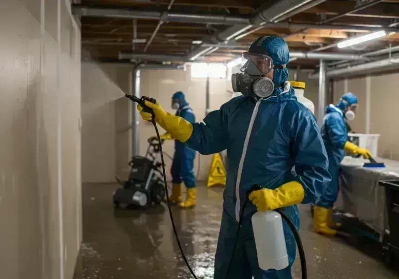 Basement Sanitization and Antimicrobial Treatment process in Lily Lake, IL