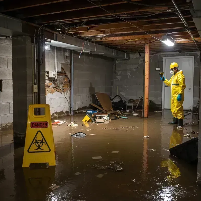 Flooded Basement Electrical Hazard in Lily Lake, IL Property